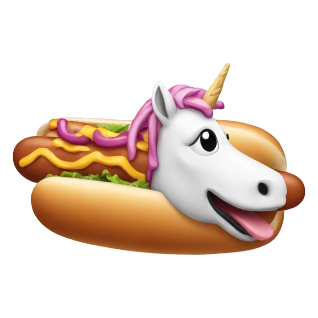 Unicorn hot dog sticker