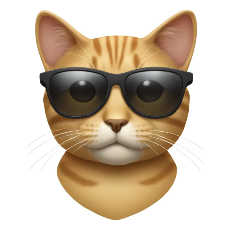 Cat with sunglasses sticker