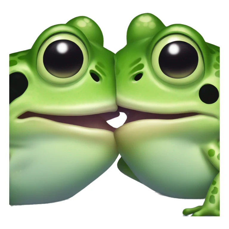 frogs kissing sticker