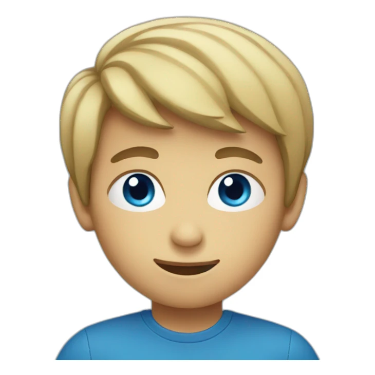 Boy with a blue ball sticker