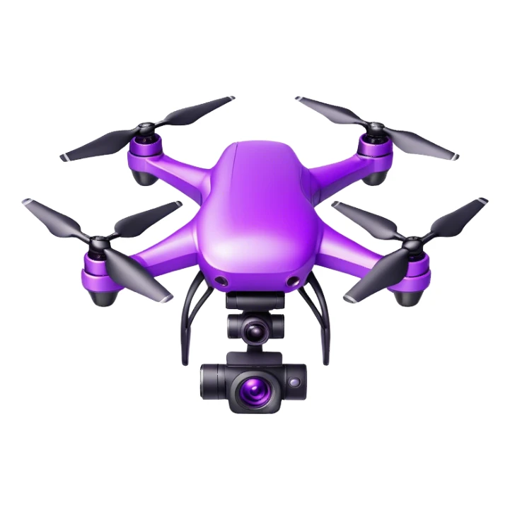 purple drone with camera sticker