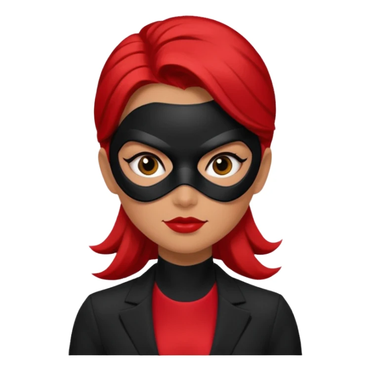 miss incredible with black mask  sticker