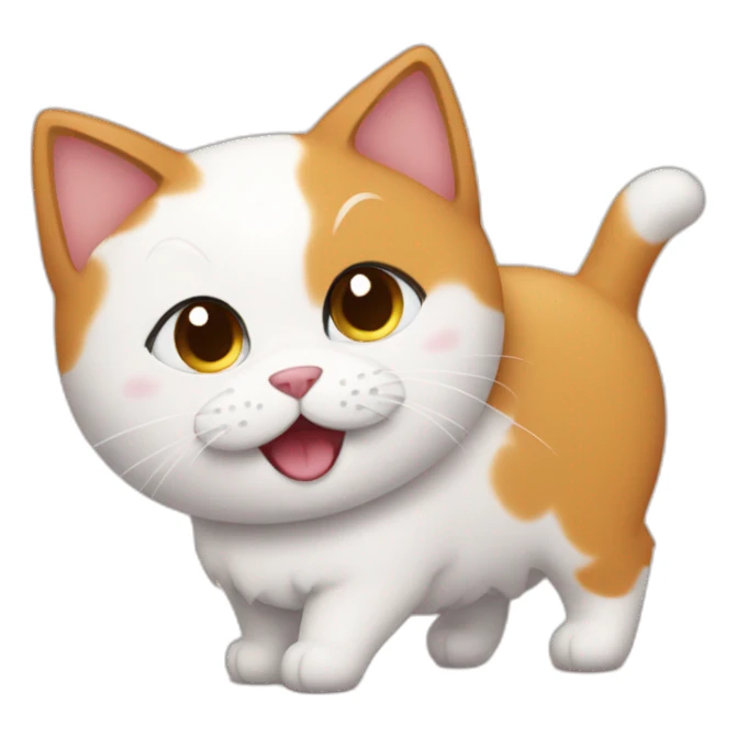 Cat chien love sticker