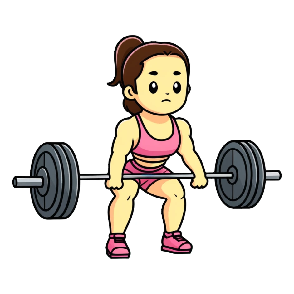 Girl Deadlifting sticker