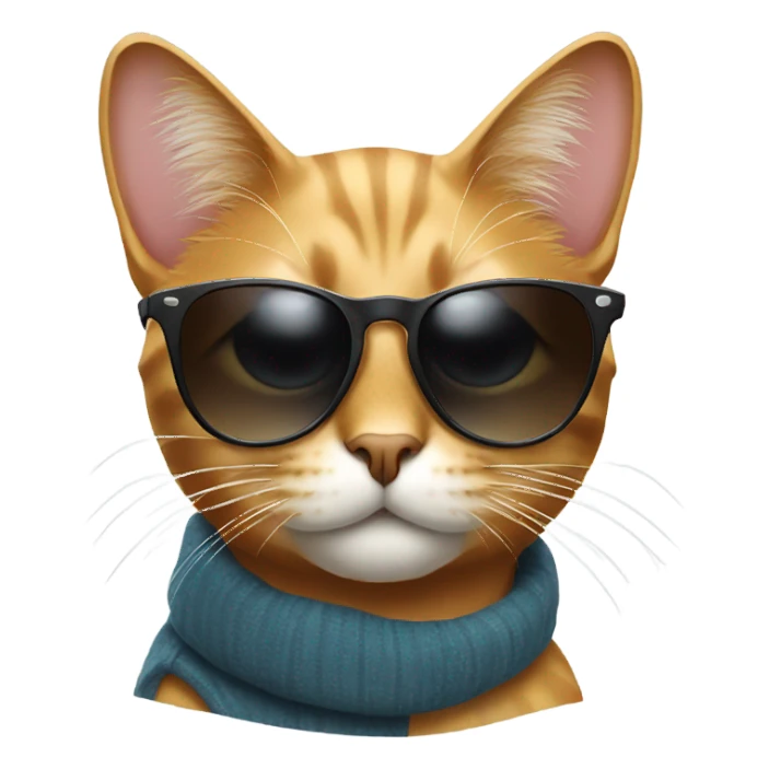 Cat with sunglasses sticker