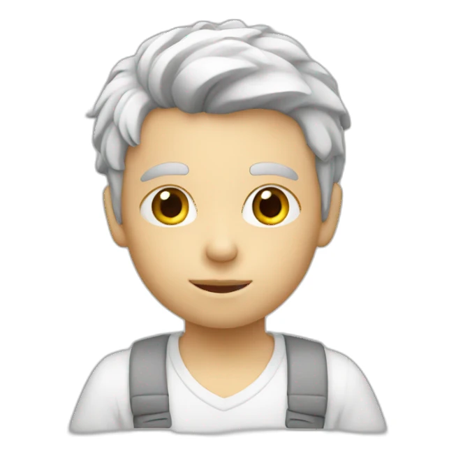 white kid taking notes sticker