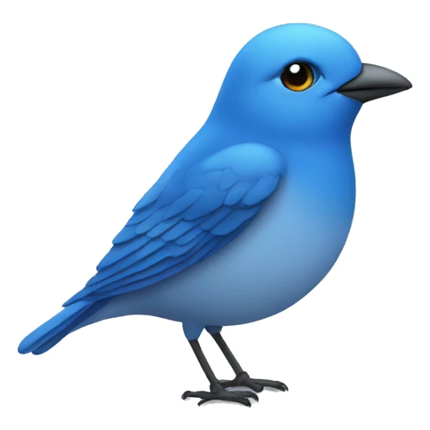 a blue bird thinking sticker