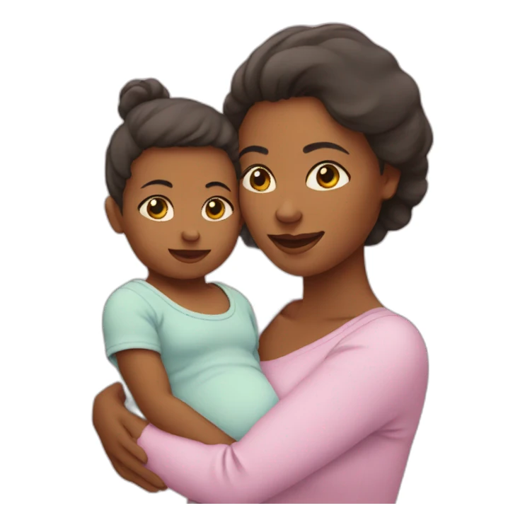 infant and mother sticker