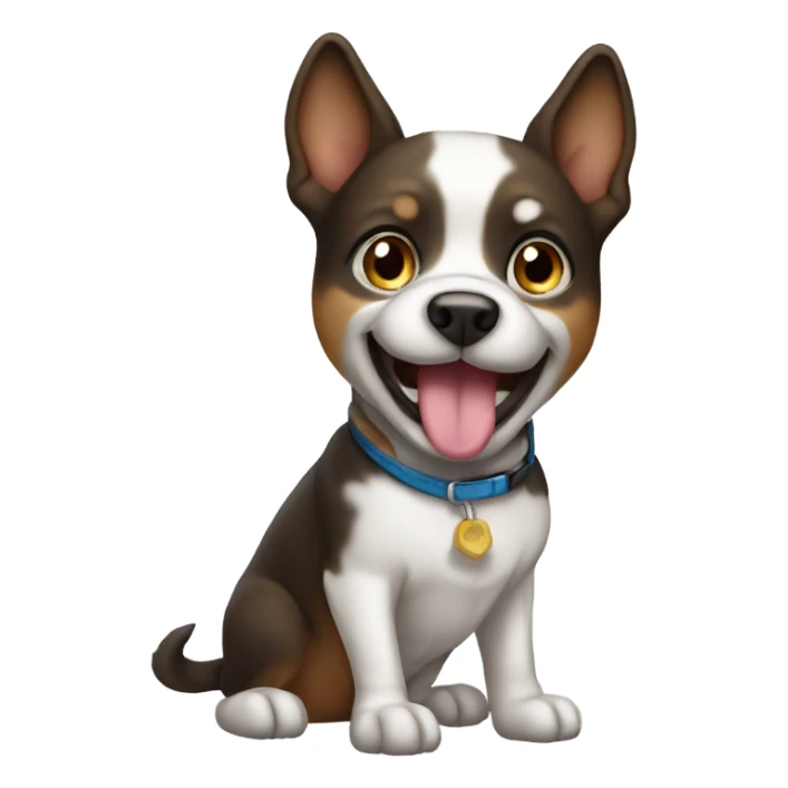 Staffs dog playing  sticker