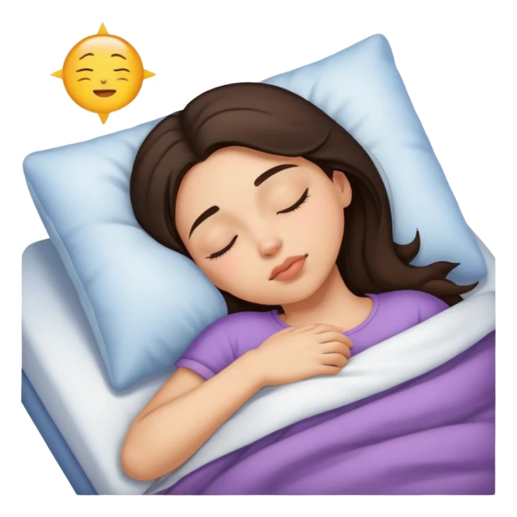 Brunette girl sleepin sticker