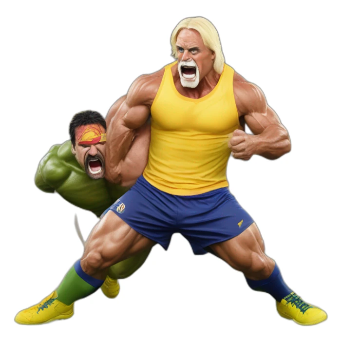 hulk hogan slamming ange postecoglou realistic sticker