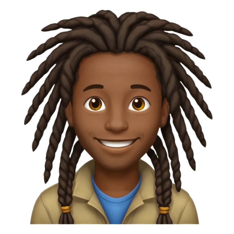 a black african with dreadlocks emoji sticker