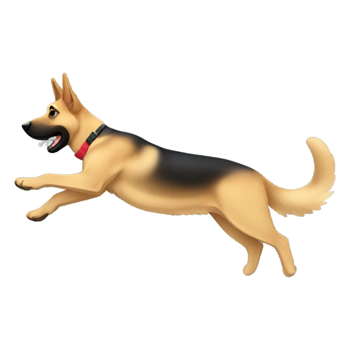 A German Shepherd springboard diving sticker