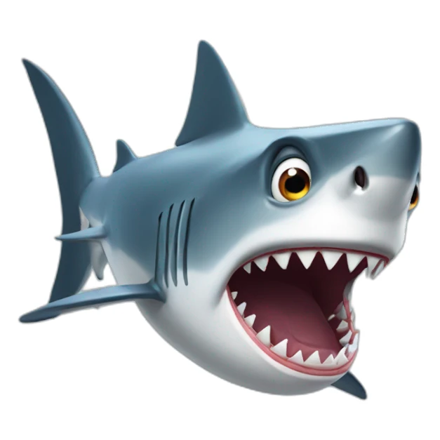 shark shocked sticker
