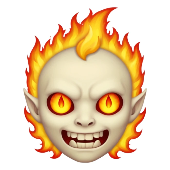 😈 com fogo por baixo sticker