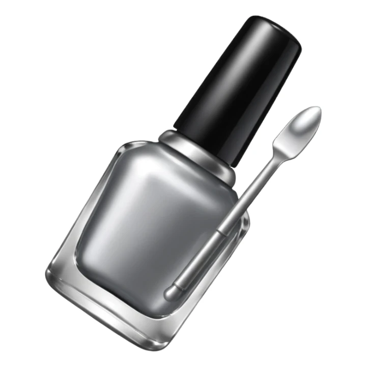 silvery nail polish black sticker