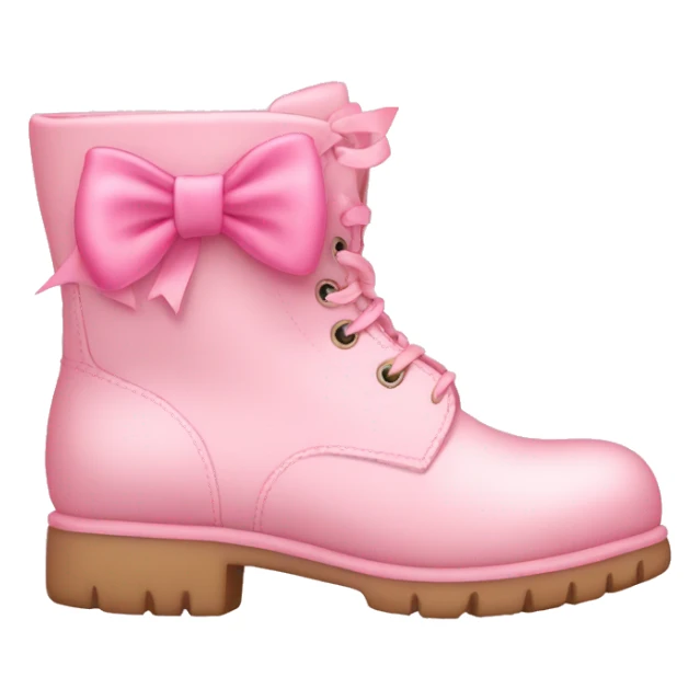pastel pink boots with pink bow sticker