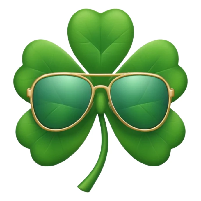 Shamrock wearing sunglasses  sticker