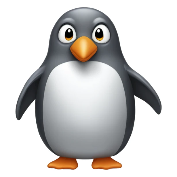  Grey penguin  sticker