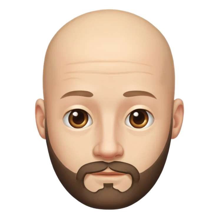 SemiBald headed man with beard sticker