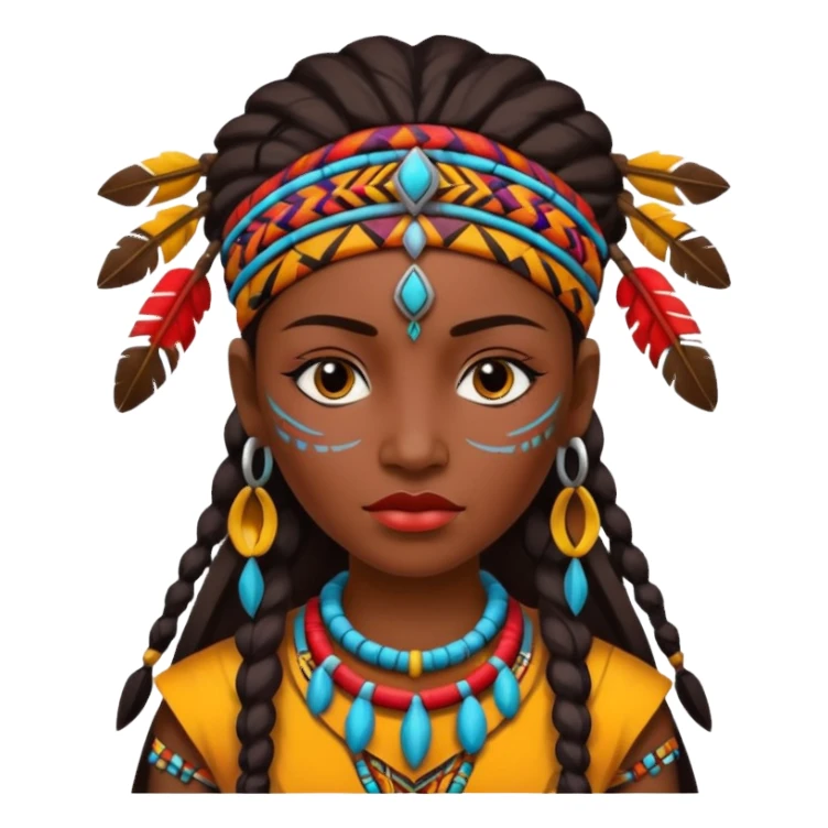 tribal woman sticker