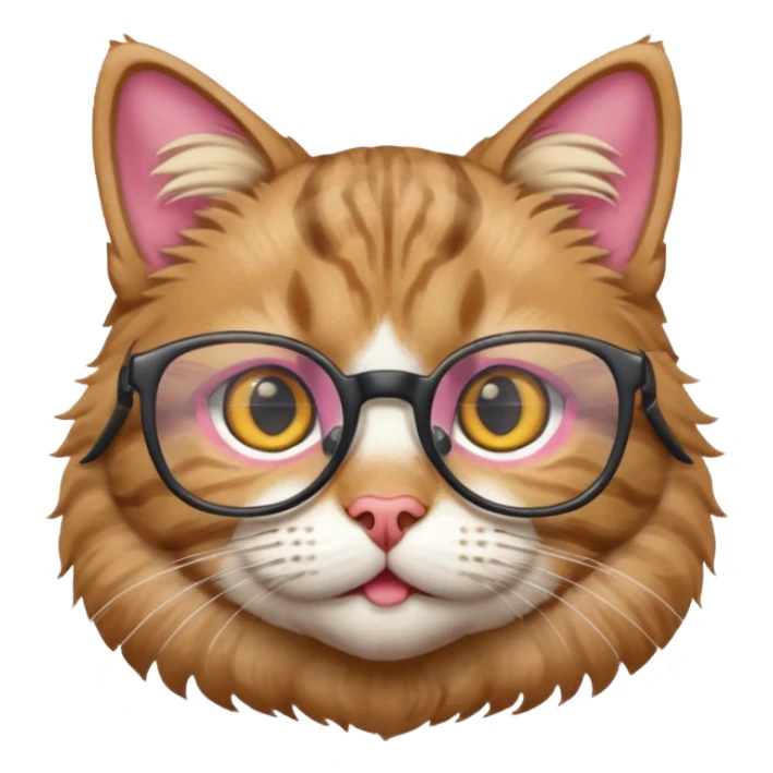 Gato óculos sticker