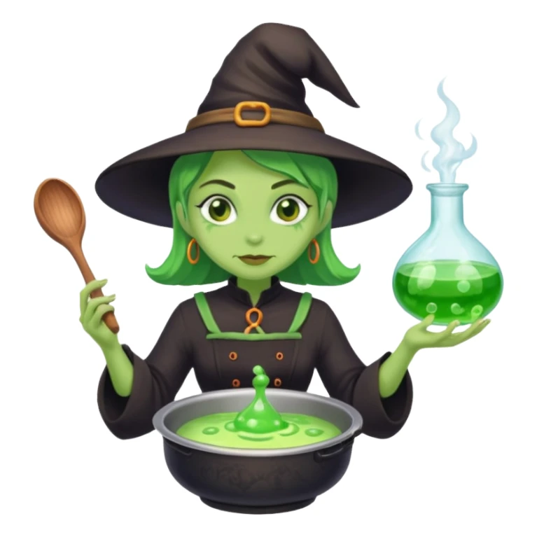 Soldado green witch cooking potion sticker