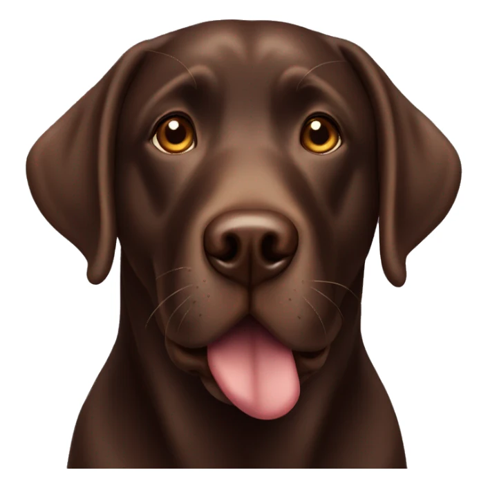 Chocolate Labrador face sticker
