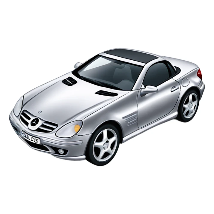 Mercedes slk from 1999, silver color sticker