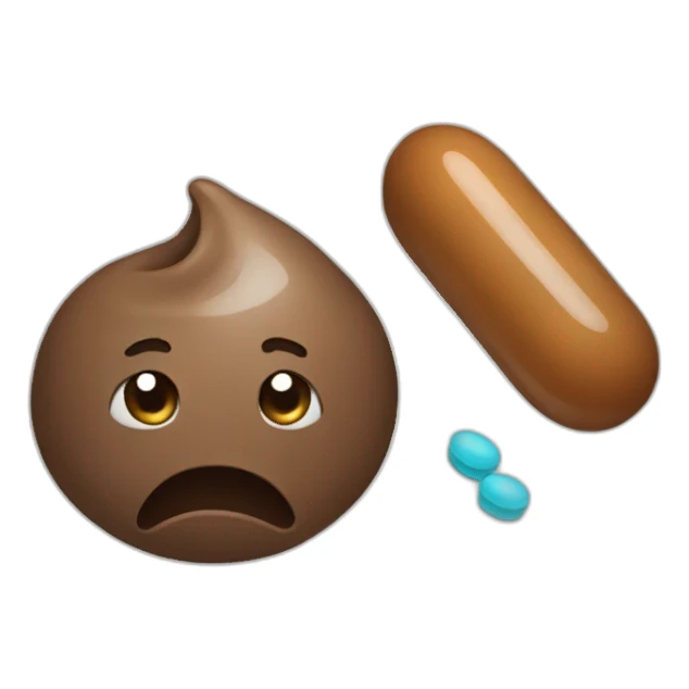 poop taking pills sticker