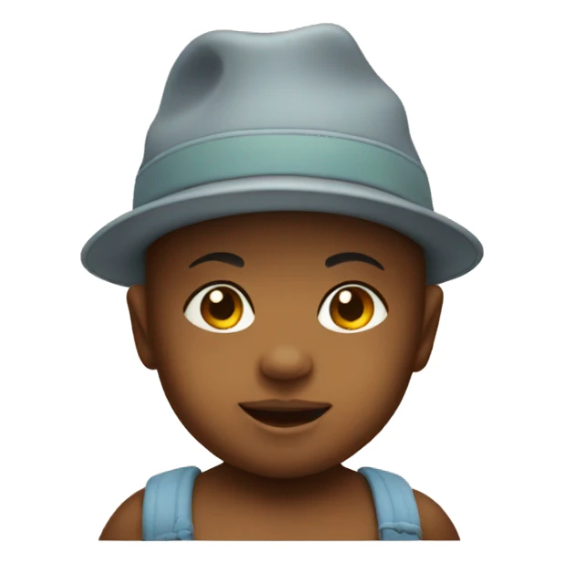 A baby with hat sticker