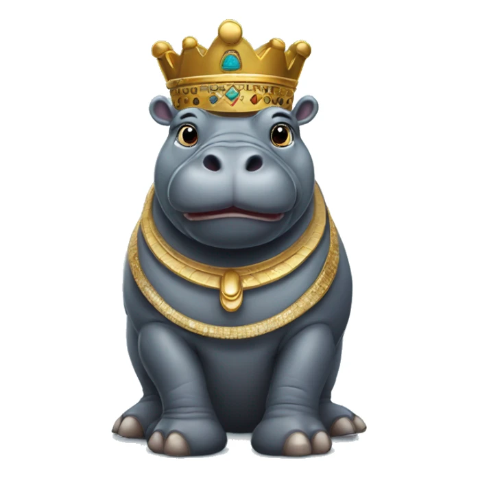 hippopotamus WITH king tut sticker