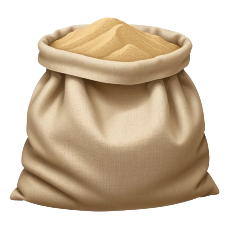 Linen Opened bag full of sand sticker