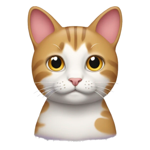 The cat with hearts above his head sticker