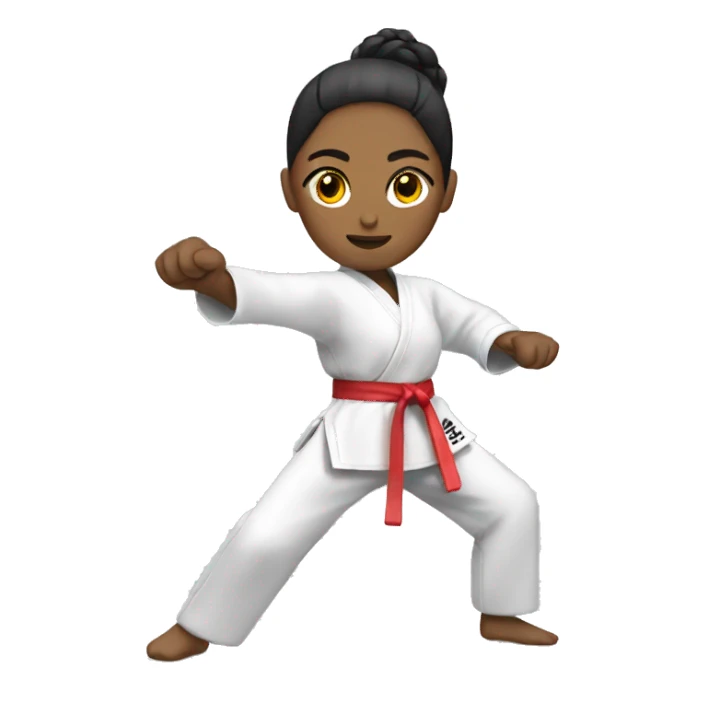 taekwondo woman sticker