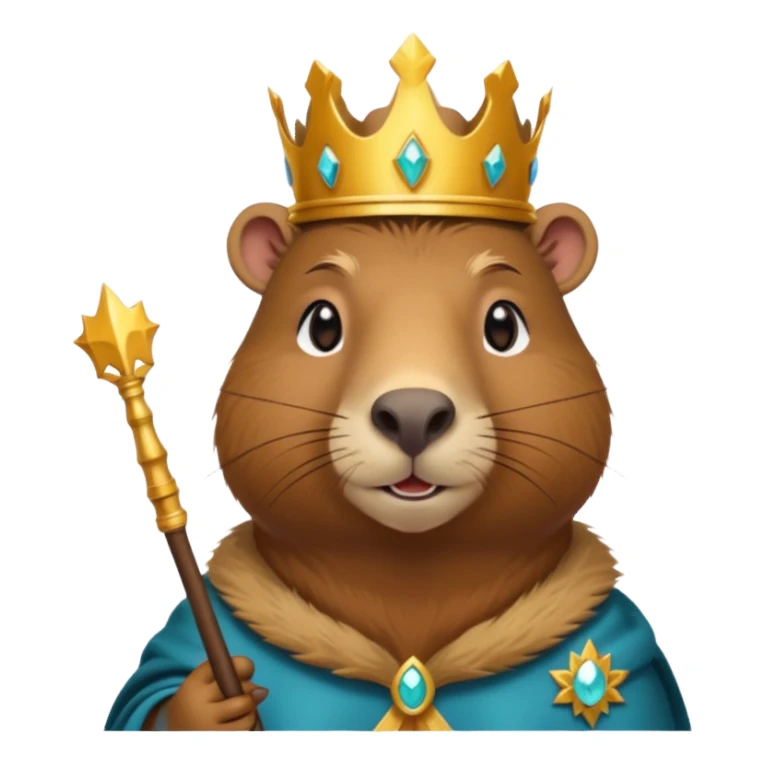 A l Queen Capybara with a wand sticker