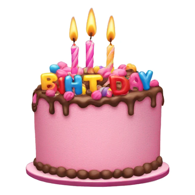 Happy birthday cake sticker