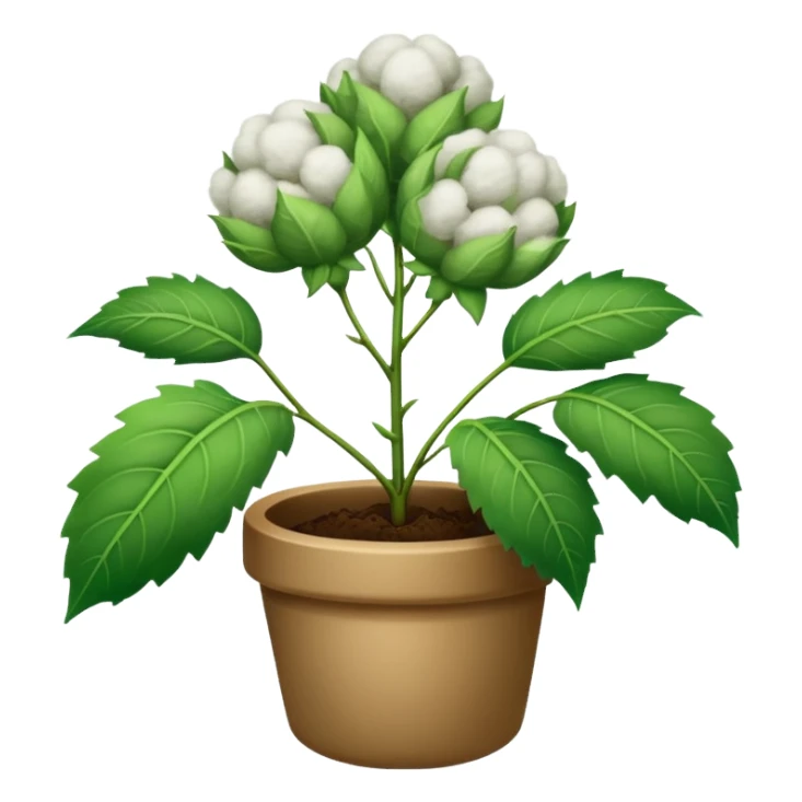 small cotten plant sticker