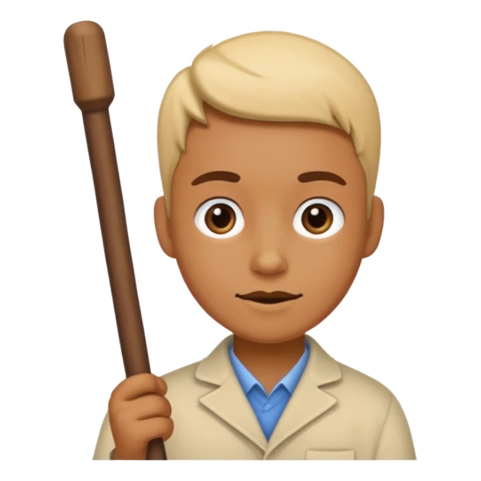 A cartoon character teaching with stick sticker