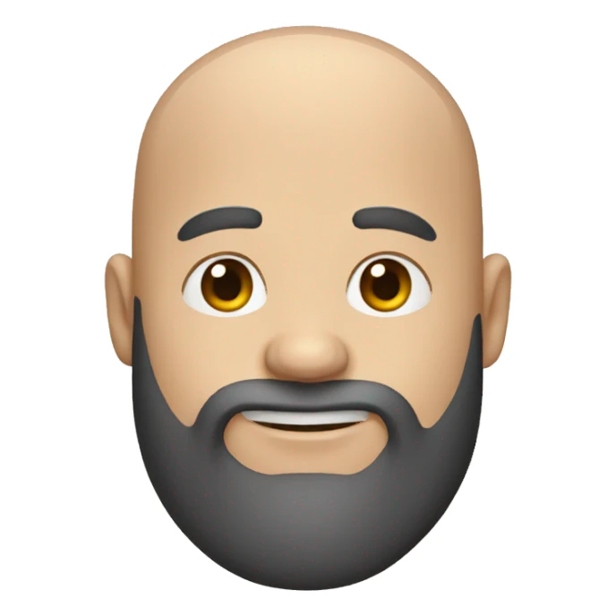 bald man with beard and raising hand sticker