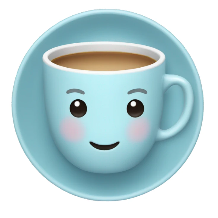Light blue espresso cup sticker