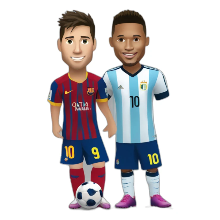Messi et Ronaldo et neymar sticker