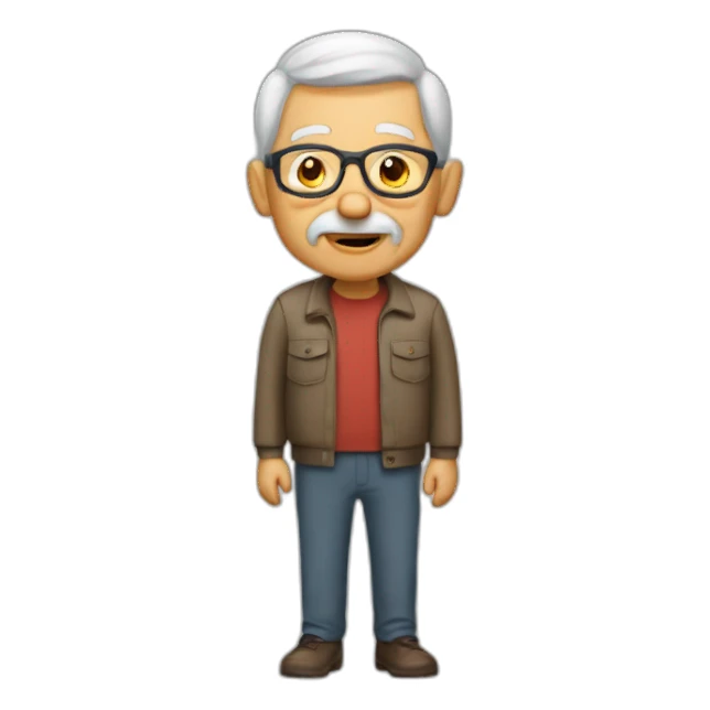 Abuelo con nlña sticker