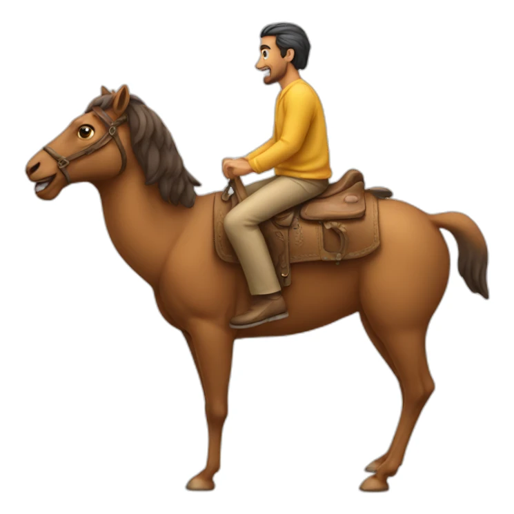 Man ride a camal sticker