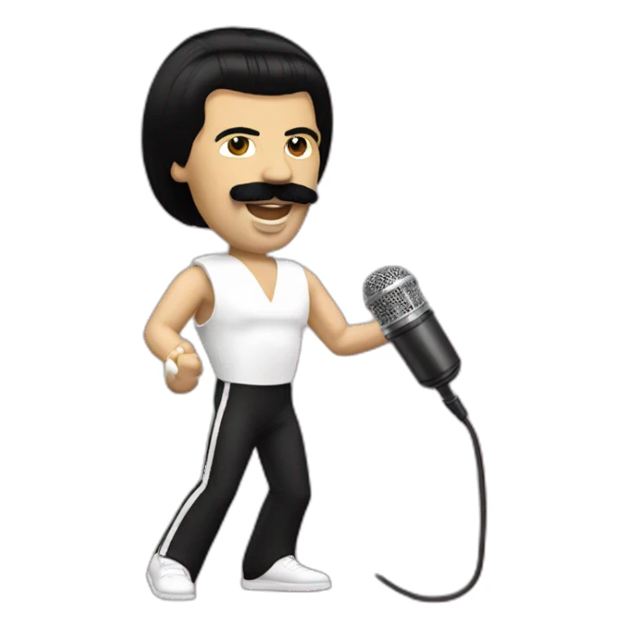 Freddie Mercury with microphone sticker