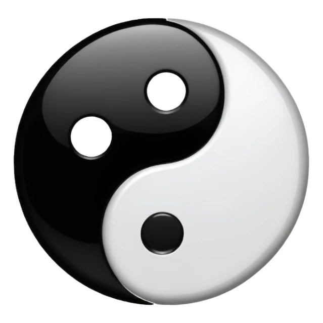 Yin-Yang symbol with sparkles sticker