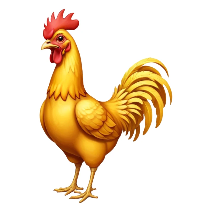 shouting yellow long neck chicken sticker