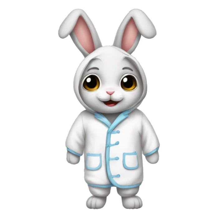 Rabbit pajama sticker