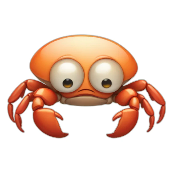 sad crab sticker