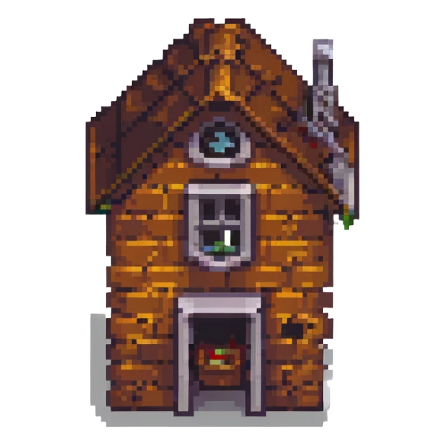 2д дом в стиле готемсити sticker